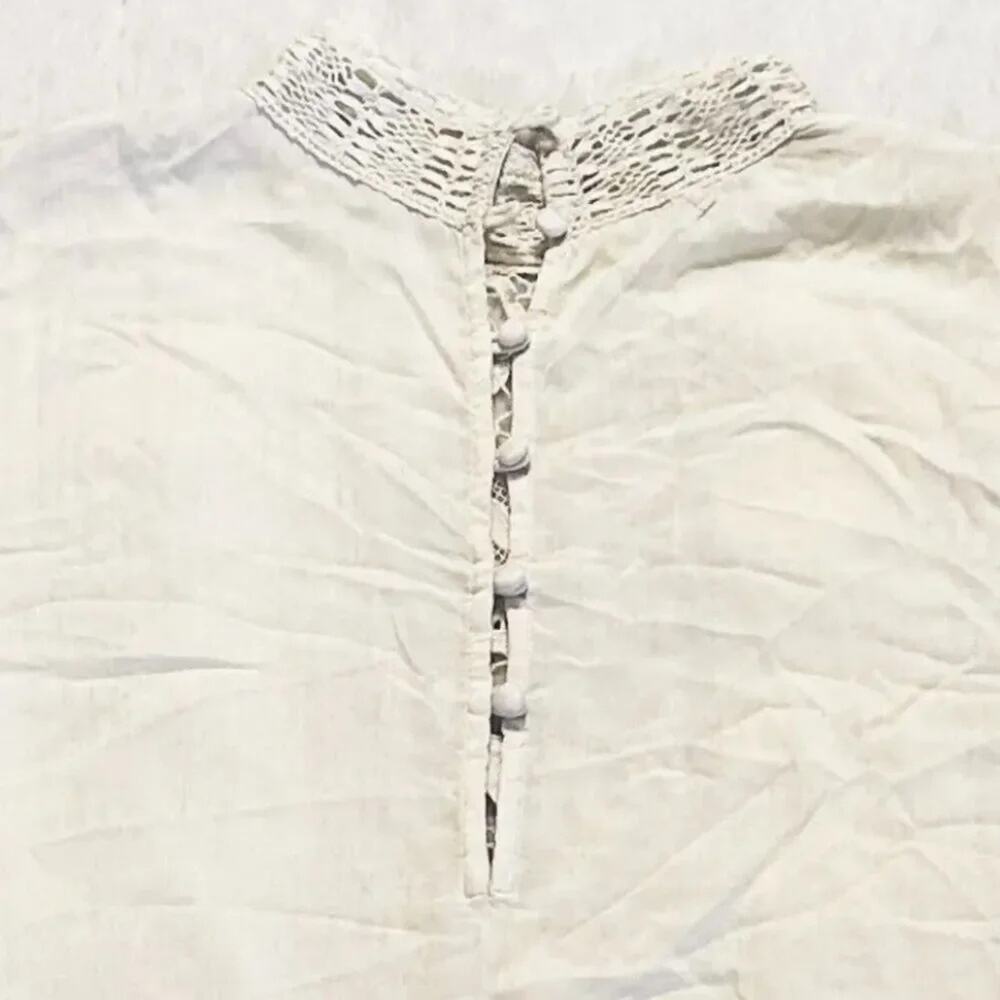 FREE PEOPLE ONE Ivory Vienna Crochet Mini Dress Size S, New w/o Tag MSRP $248 - Picture 8 of 15